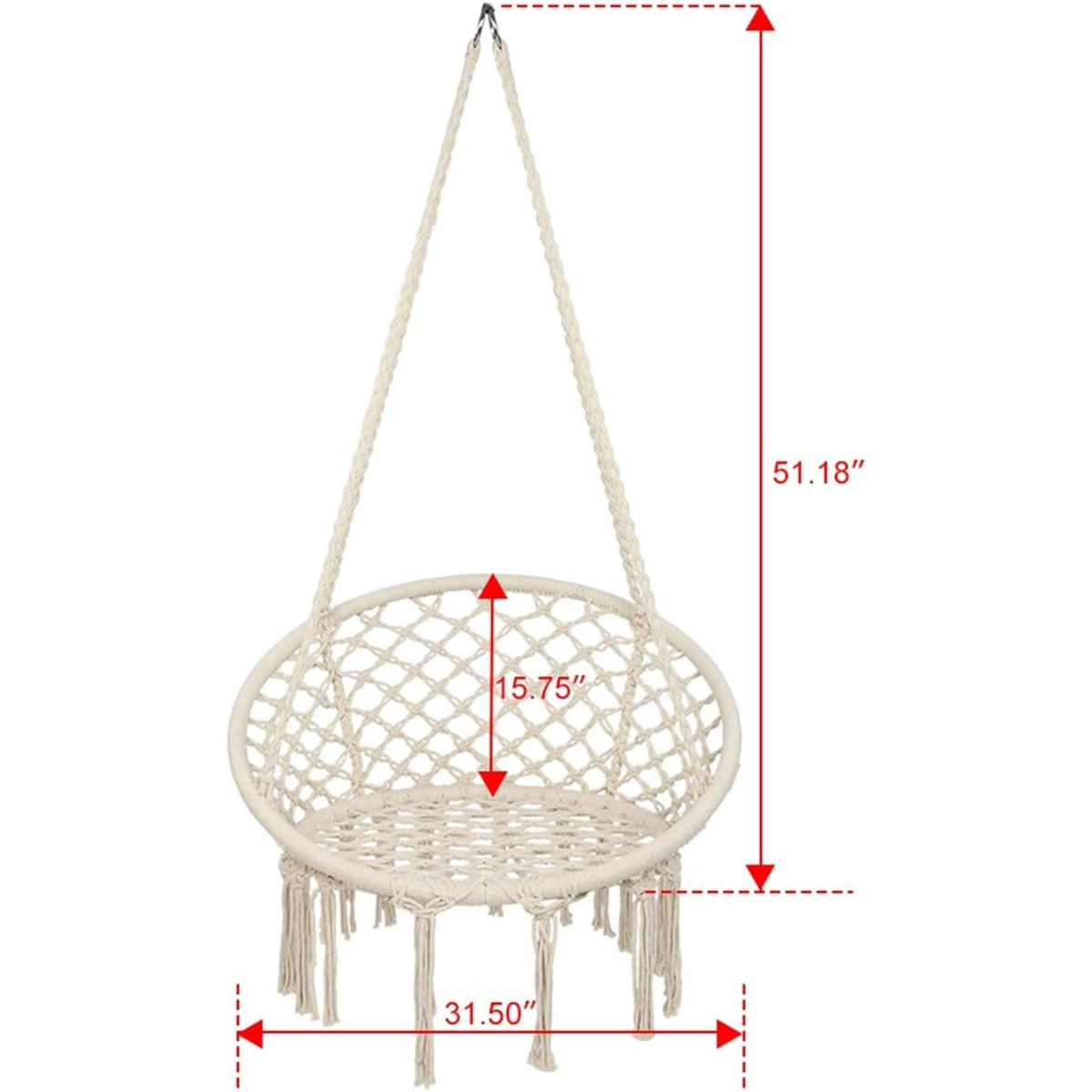 Silla Hamaca de Macramé Resistencia